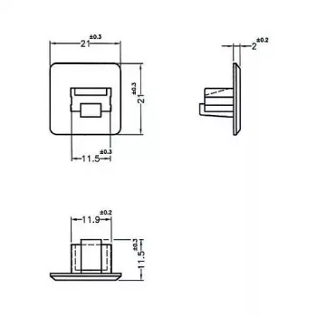 RJ-45 lizdo apsauginis dangtelis DeLOCK 64019
