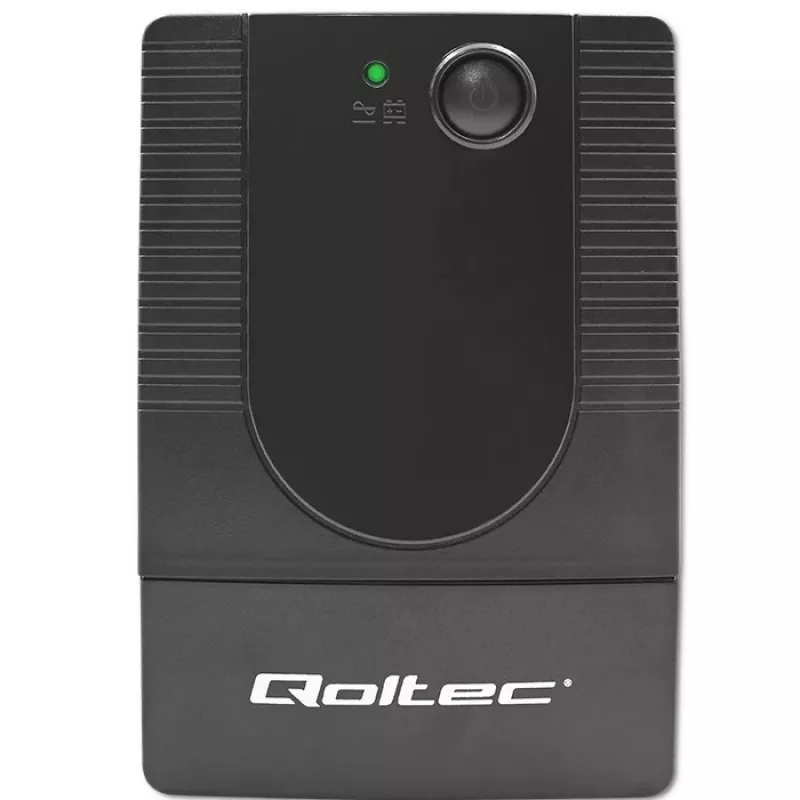 Qoltec 53772 nepertraukiamo maitinimo šaltinis (UPS) Line-Interactive 0,65 kVA 360 W 1 kintamosios srovės lizdas