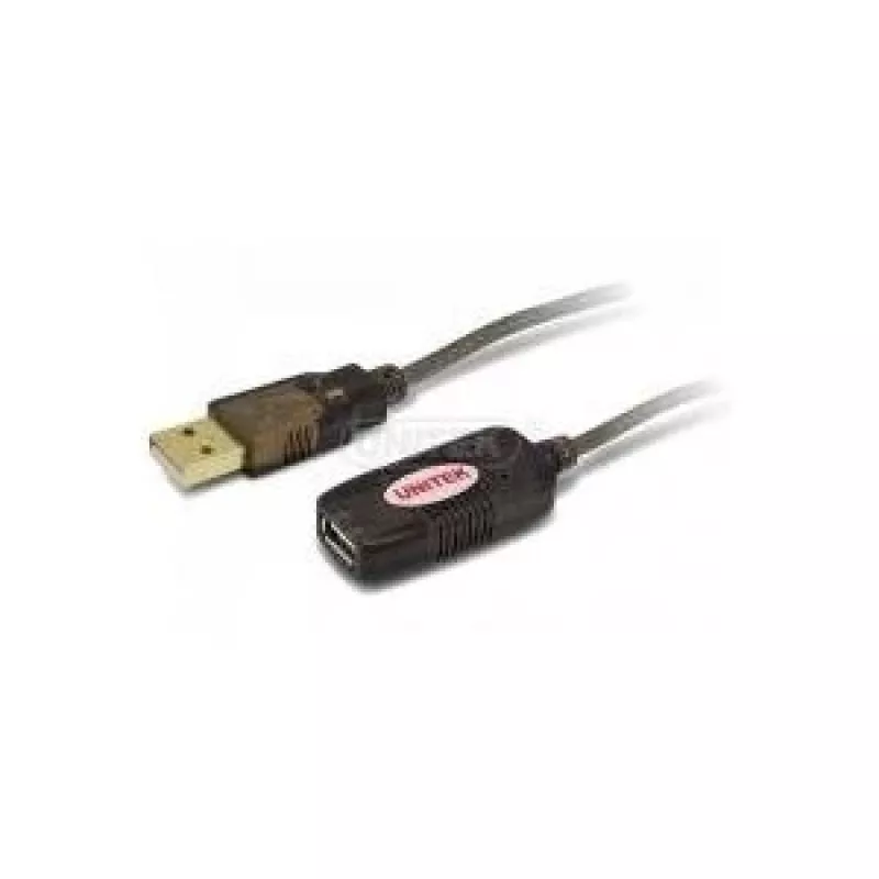 USB 2.0 ilginamasis laidas Unitek Y-250, 5 m, juodas, kištukas-lizdas