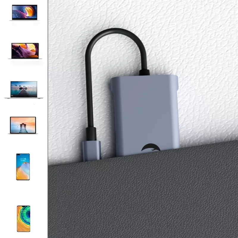 “Hawk HW-HUB1101” USB-C 11-in-1 adapteris — daugiafunkcis šakotuvas su 11 prievadų