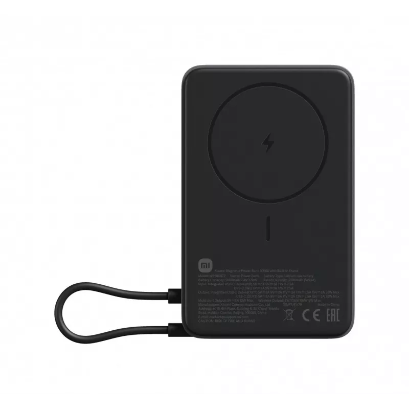 Išorinė baterija Xiaomi BHR08P9GL 5900 mAh Li‑Ion, belaidis įkrovimas, USB‑C, pilka