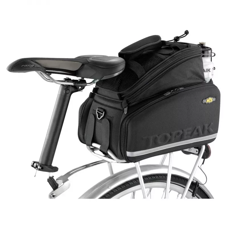 Balno bagažinės krepšys TOPEAK MTS TrunkBag DXP — ant galinės bagažinės tvirtinamas, išplečiamas, suderinamas su šoniniais krepšiais