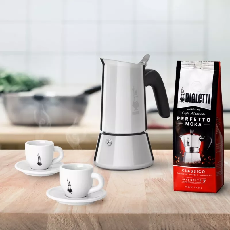 Moka pot Bialetti Venus 0,2 L nerūdijantis plienas, tinkamas indukcijai, 4 puodeliai