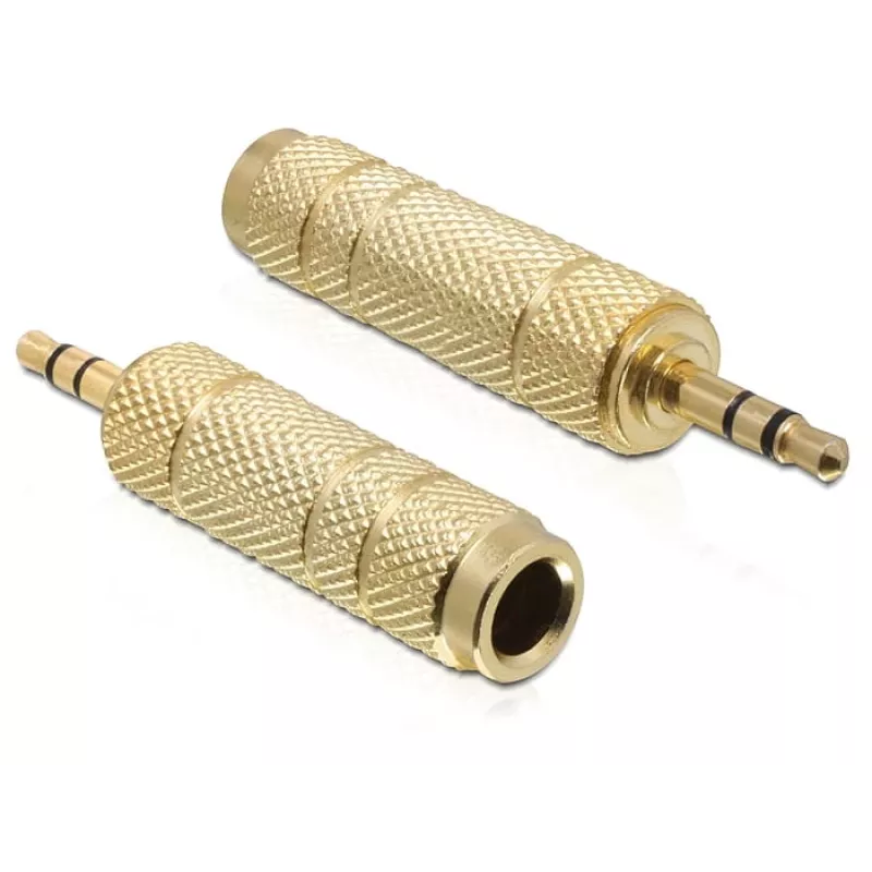jungčių adapteris DeLOCK 65360 3,5 mm į 6,35 mm Auksinis