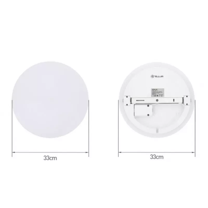 Lubinis šviestuvas Tellur Tellur WiFi LED 24W Round — išmanus LED lubinis šviestuvas, 24W, Wi‑Fi valdymas, apvalus