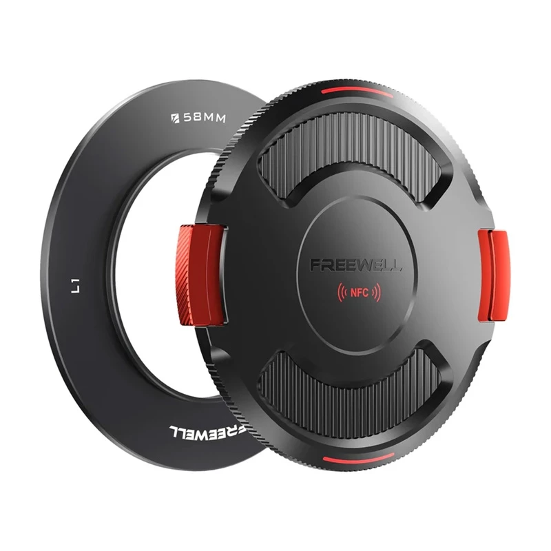 Objektyvo pagrindo žiedas Freewell FW-L1-BL58 58 mm su dangteliu, skirtas Real Locking VND
