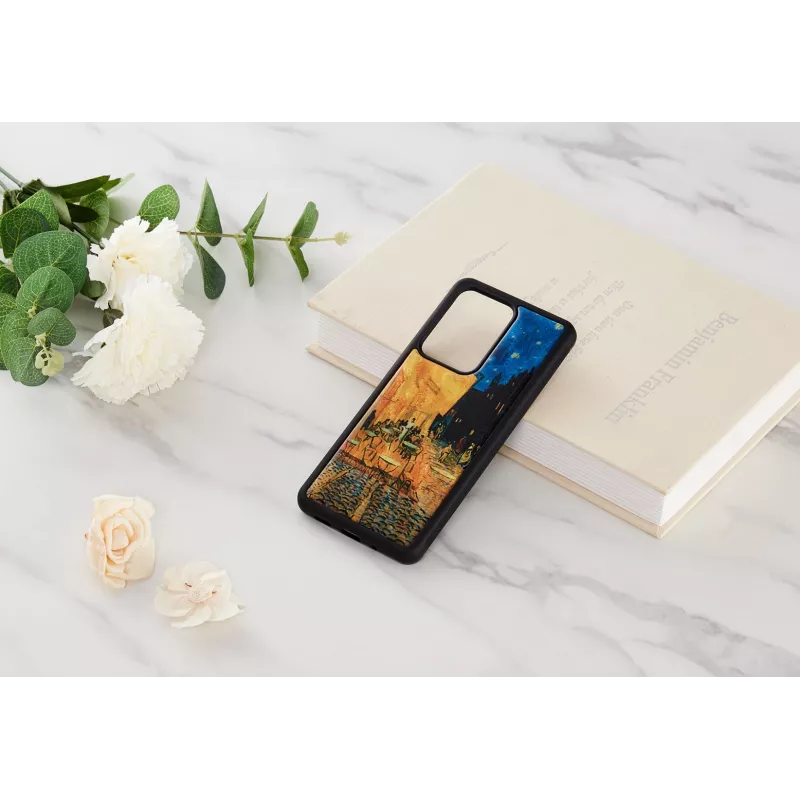 Telefono dėklas iKins Samsung Galaxy S20 Ultra — juodas, modelis 'Cafe Terrace'