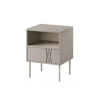 Naktinių stalelių rinkinys 2 vnt. cama meble TRESSE 44×40×53 cm, kašmyro matinis, 1 stalčius, 16 mm rėmas