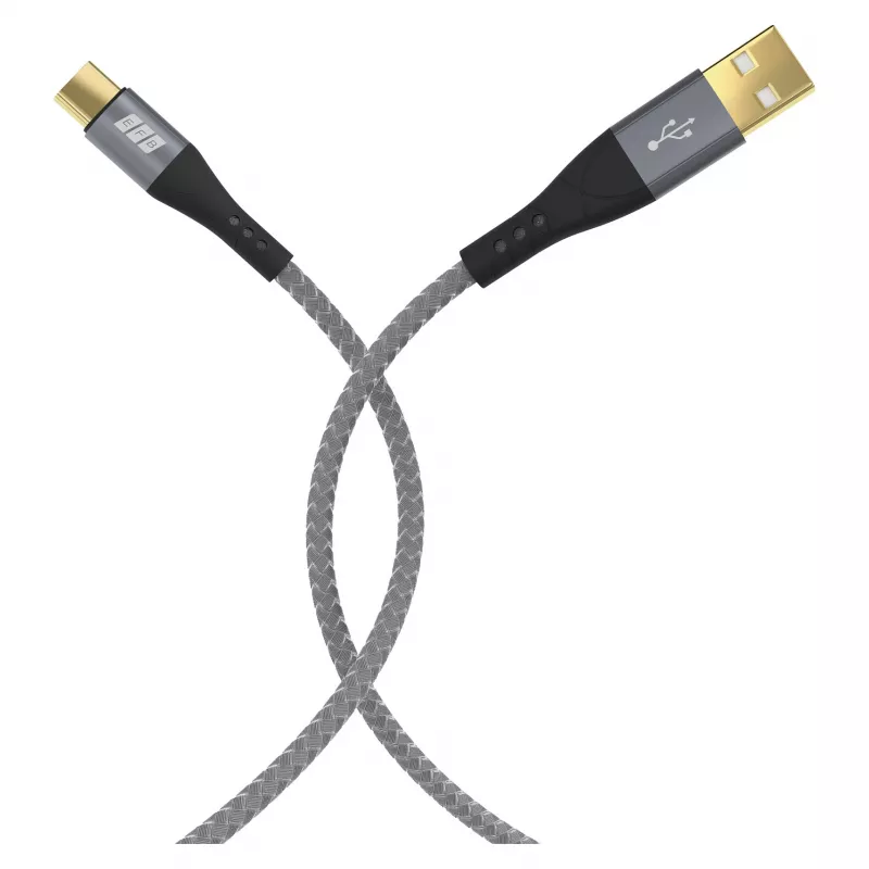 EFB Elektronik USB-A į USB-C kabelių rinkinys 60W QC 3A 2x3m Pilkas - Skaitmeninis / Duomenų (USB-AC-00009)