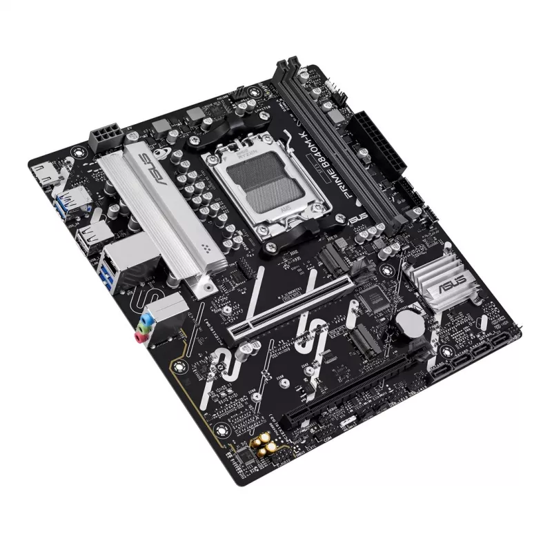 Motininė plokštė ASUS PRIME B840M-K — AMD B840, Socket AM5, micro ATX, DDR5, 2 DIMM, 128 GB, 2.5 GbE, M.2, SATA III