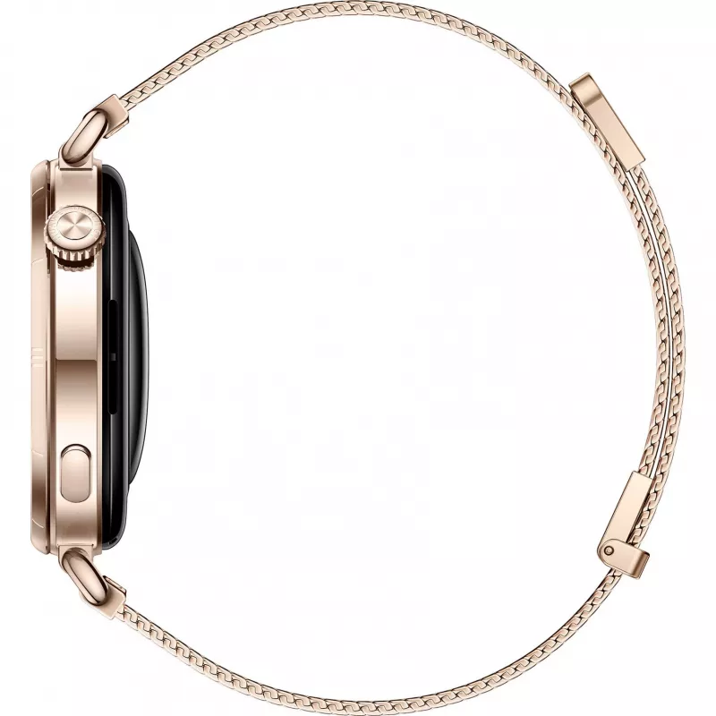Išmanusis laikrodis HUAWEI WATCH GT6 1,32 colio AMOLED, 41 mm, nerūdijantis plienas, auksinis, milanese apyrankė, IP69, 14 dienų baterija