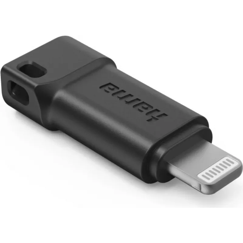 Hama USB-C adapteris prie Apple Lightning jungties, MFI, juodas, Lightning, USB C, kištukas, lizdas, juodas, tiesus
