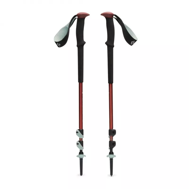 Trekking lazdelės Juoda Diamond Trail Trekking Poles Iron Red
