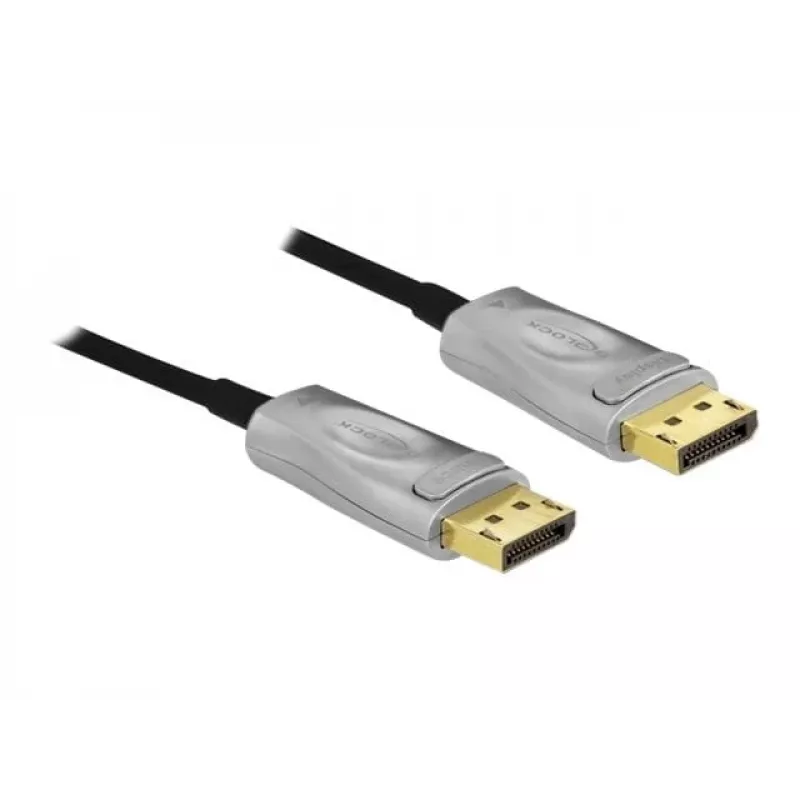 DeLOCK - DisplayPort laidas - DisplayPort (V) į DisplayPort (V) - DisplayPort 1,4 - 15,0 m - palaiko 8K UHD (7680 x 4320) - juodas (85886)