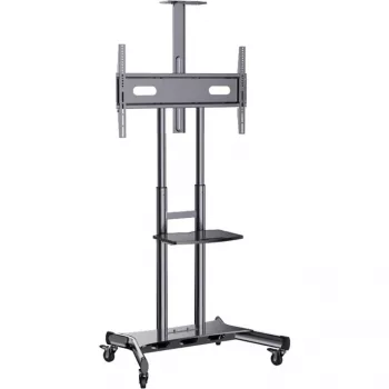 HAGOR HP Twin Stand HD - vežimėlis - plokščiaekraniams / AV įrangai - juoda - ekrano dydis: 140-213 cm (55-84) - tvirtinimo sąsaja: iki 800 x 500 mm (8210)
