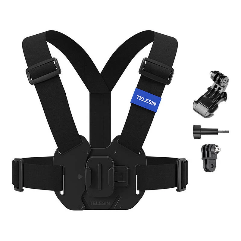 Krūtinės tvirtinimo diržai Telesin GP-UCS-001 reguliuojami, suderinami su GoPro kameromis