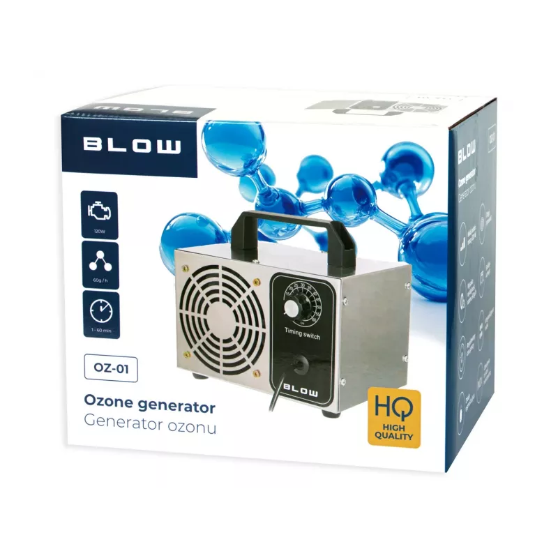 Ozono generatorius BLOW oz-01 — 60 000 mg/h našumas, 120 W galia