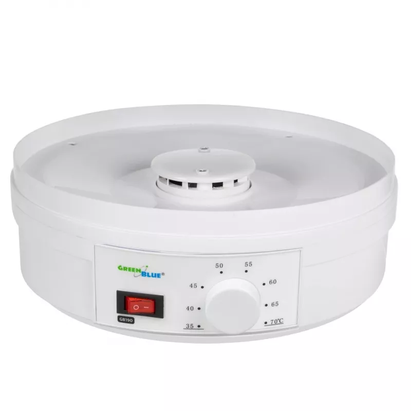 Maisto džiovyklė GreenBlue GB190 su 5 padėklais, 250 W, reguliuojama temperatūra, 32 cm padėklo skersmuo