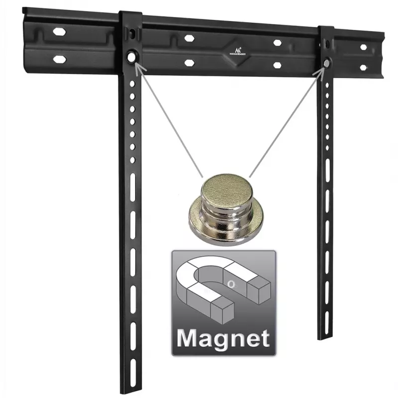 Sieninis televizoriaus laikiklis MACLEAN MC-123 itin plonas, VESA 400x400 mm, skirtas plokščiaekraniams televizoriams iki 80 kg