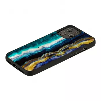 Apsauginis telefono dėklas iKins, skirtas Apple iPhone 12 Pro Max – purpurinis agato dizainas
