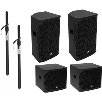 PA rinkinys Omnitronic modelis 20000529 aktyvus L 2000W — maitinama garsiakalbių sistema