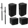 PA rinkinys Omnitronic modelis 20000529 aktyvus L 2000W — maitinama garsiakalbių sistema