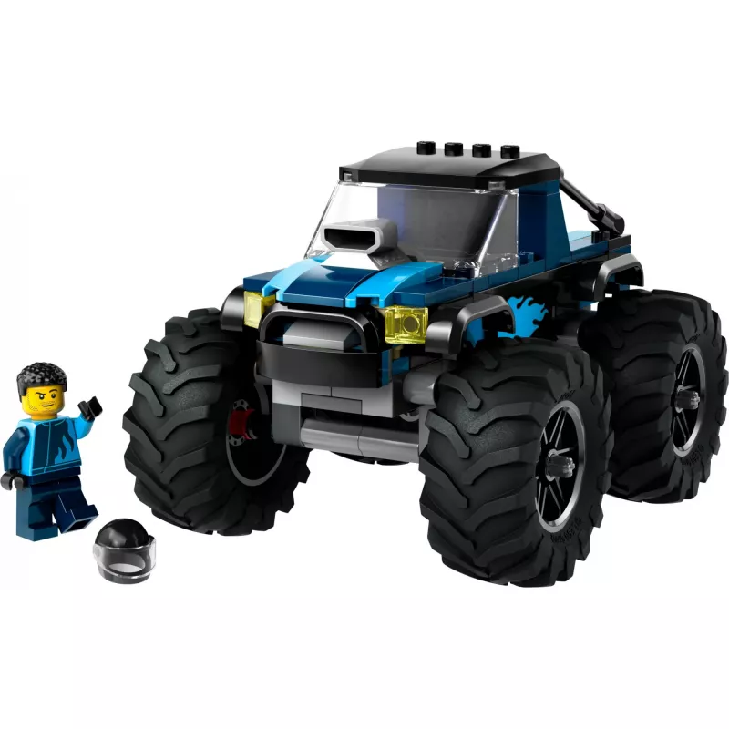 Konstruktorius LEGO City 60402 Mėlynas monstriškasis sunkvežimis su didelėmis padangomis, 148 dalys, 1 minifigūrėlė, amžius 5+
