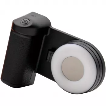 Selfie lemputė RealPower Selfie MagFree LED juoda balta ABS PU