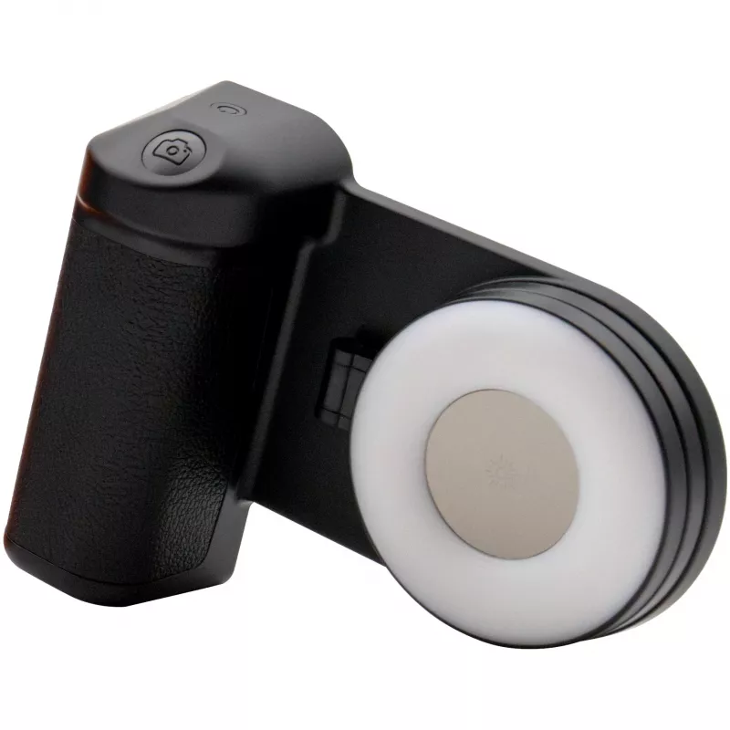 Selfie lemputė RealPower Selfie MagFree LED juoda balta ABS PU