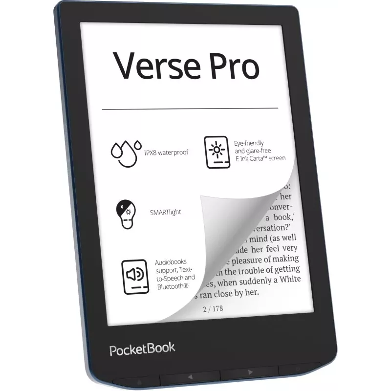 PocketBook Verse Pro el. knygų skaitytuvė su jutikliniu ekranu 16 GB Wi-Fi, juoda, mėlyna