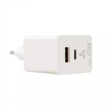 SBOX namų įkroviklis HC-45 45W GaN dviejų įėjimų sieninis įkroviklis