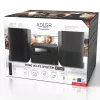 Mini Hi-Fi stereosistema Adler AD 1917 — Bluetooth V5.3, CD/USB/MP3, 2×25W RMS, FM imtuvas, 4 juostų ekvalaizeris, AUX, juoda