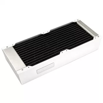 Radiatorinis filtras Watercool 24117 — žalvaris/varis/nerūdijantis plienas, balta, 278×120×48 mm