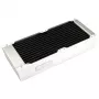 Radiatorinis filtras Watercool 24117 — žalvaris/varis/nerūdijantis plienas, balta, 278×120×48 mm