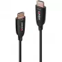 Lindy 15m hibridinis šviesolaidinis HDMI 8K60 laidas, 15 m, HDMI A tipo (standartinis), HDMI A tipo (standartinis), 48 Gbit/s, juodas