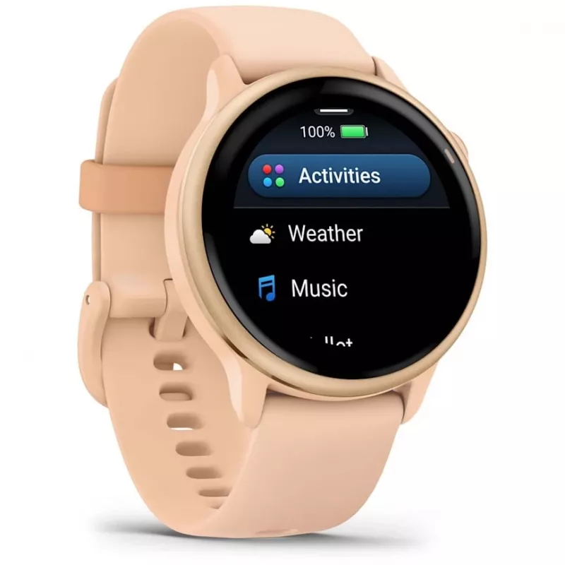 Garmin vívoactive 6 3,05 cm (1,2) AMOLED 42 mm Skaitmeninis 390 x 390 pikselių Liečiamas ekranas Rožinis Wi-Fi GPS (palydovas)