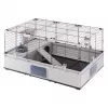 Narvelis FERPLAST Modular 2 triušiams ir jūrų kiaulytėms 109x72x56 cm, metalinis, pilkas, strypų tarpai 23 mm