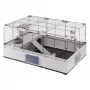 Narvelis FERPLAST Modular 2 triušiams ir jūrų kiaulytėms 109x72x56 cm, metalinis, pilkas, strypų tarpai 23 mm