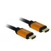DeLOCK - HDMI kabelis - HDMI (M) į HDMI (M) - 50 cm - triguba izoliacija - juoda, auksinė - 8K palaikymas