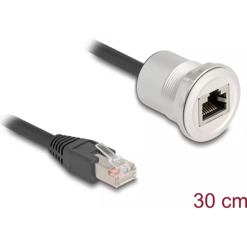 Tinklo kabelis DeLOCK 88187 0,3m Cat5e S/UTP RJ-45 juodas sidabrinis