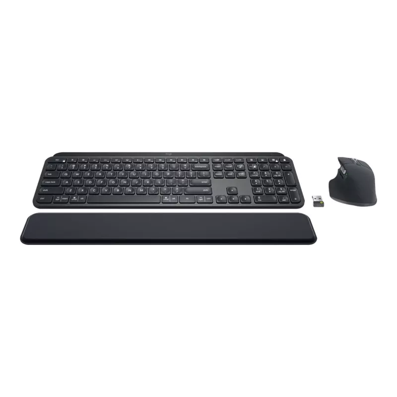 Logitech MX Keys Combo for Business - Klaviatūros ir pelės rinkinys - su foniniu apšvietimu - belaidis - Bluetooth LE - QWERTY - GB - Graphite