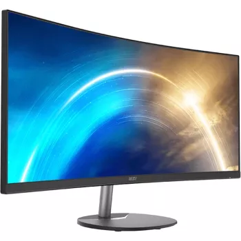 MSI PRO MP341CQDE lenktas monitorius 86,4 cm (34) juodas - UWQHD, VA, 100Hz, 4ms, HDMI, DisplayPort, FreeSync [Energijos klasė G] (9S6-3PB2CT-042)