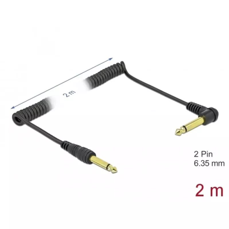 Audio kabelis DeLOCK 85939 2m 6,35mm juodas