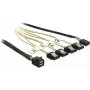 Laidas DeLOCK Mini SAS HD SFF-8643 į 4xSATA 0,5 m