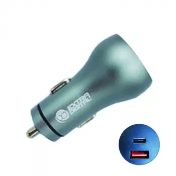 USB 3.0 + Type C įkroviklis: 12-24V, 36W, QC3.0 + PD