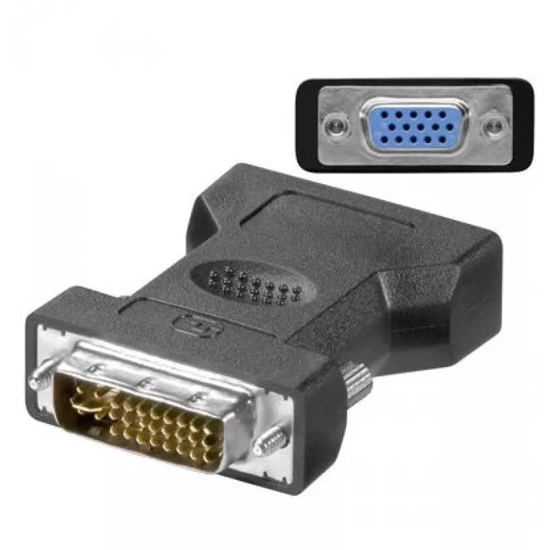 Microconnect MONAJ laido jungčių adapteris DVI-I 24+5Pin HD15 juodas