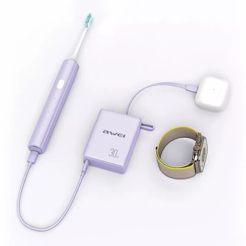 Powerbank 10000mAh 30W P87K Integruotas USB-C