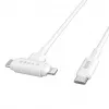 HYPER HyperJuice USB kabelis USB 2.0 1,5 m USB C USB C/Lightning baltas