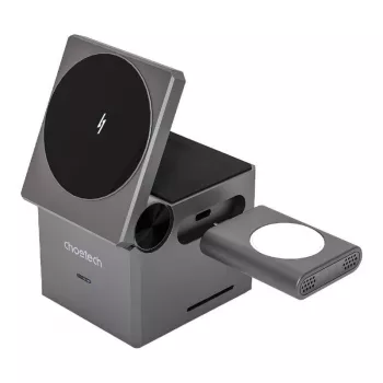 Belaidis 3-in-1 indukcinis įkroviklis CHOETECH T632-F 15W — juodas