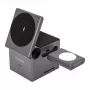 Belaidis 3-in-1 indukcinis įkroviklis CHOETECH T632-F 15W — juodas